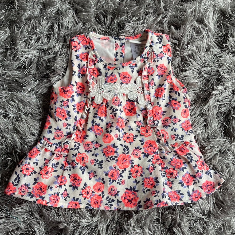 Baby Girls Floral Shirt Size 18 months